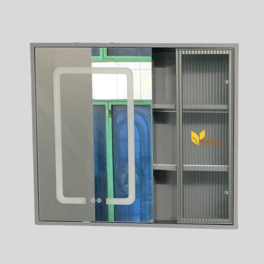 Tủ Gương Leb Có Sấy Nhựa PVC Xám TG09