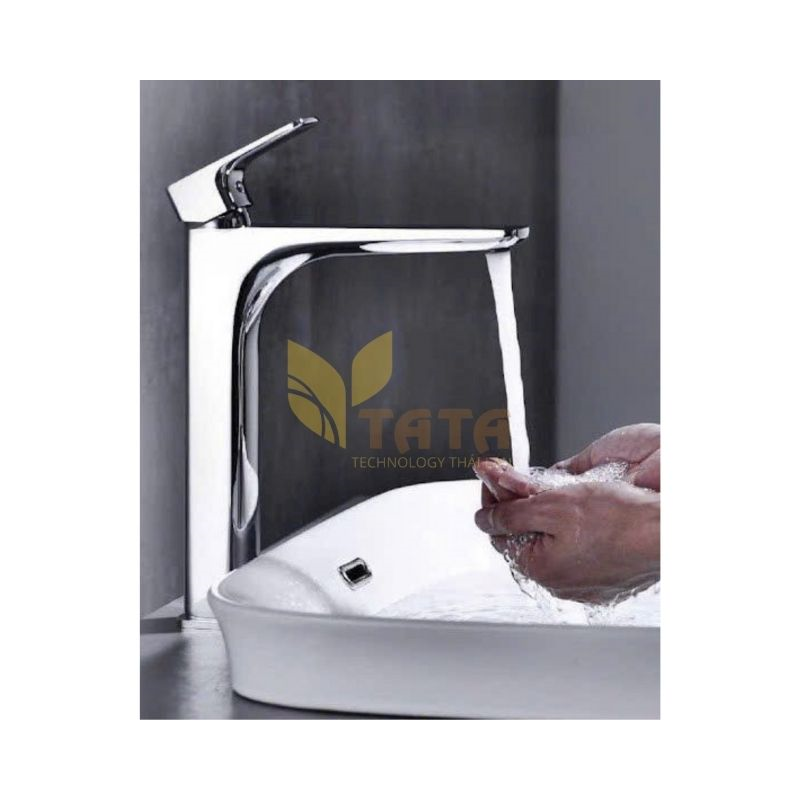 Vòi Lavabo Nóng Lạnh Đồng mạ Crome Cao 30cm TATA VLVB6898