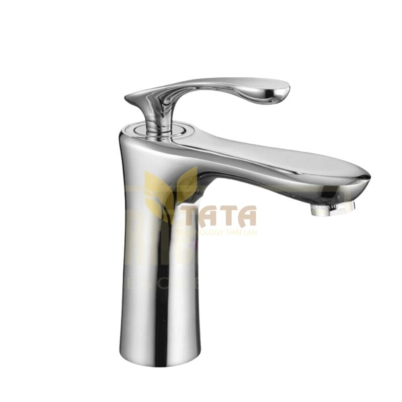 Vòi Lavabo Nóng Lạnh Đồng Thau Mạ Crome TATA VLVB6856