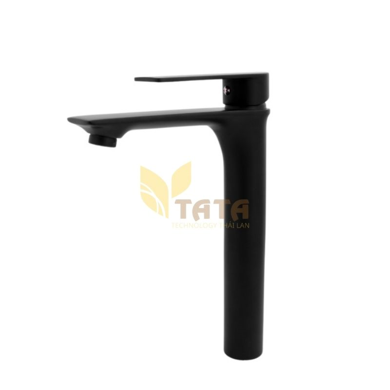 Vòi Lavabo Sơn tĩnh điện đen cao 30cm TATA  VLVB6863