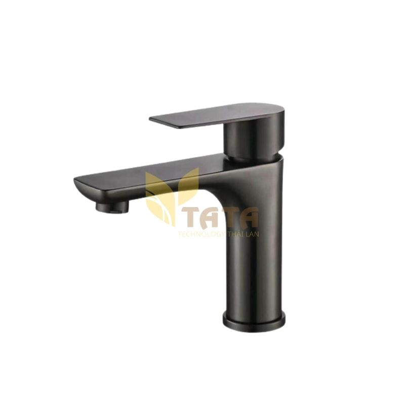 Vòi Lavabo Nóng Lạnh Sơn Tĩnh Điện Đen TATA VLVB6860