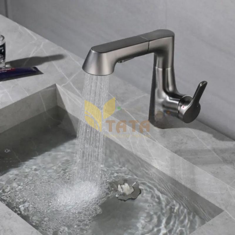 VÒI LAVABO NÓNG LẠNH RÚT DÂY TATA VLVB6916
