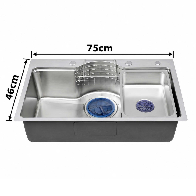 Chậu Rửa Chén 1 Hộc Inox 304 CRC6876 (75*46cm)