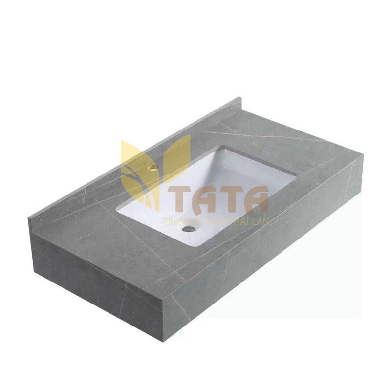 Bàn Đá Xám Lavabo Âm Bàn 1 Tầng Chống Trầy TATA BĐ6829