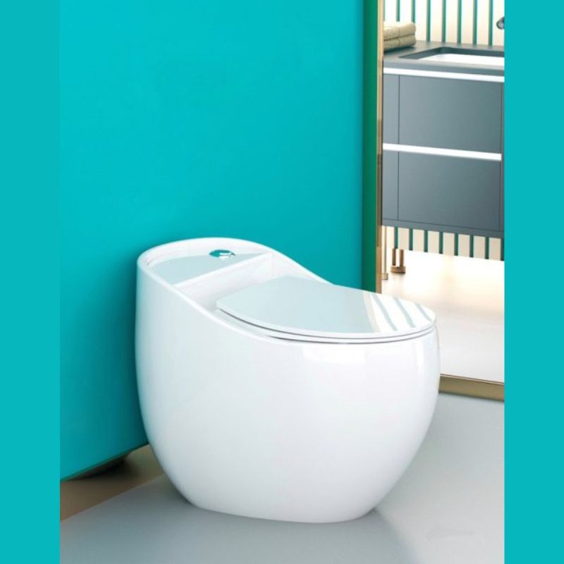 Bồn Cầu 1 Khối Trứng Nắp Bằng TATA BC6845