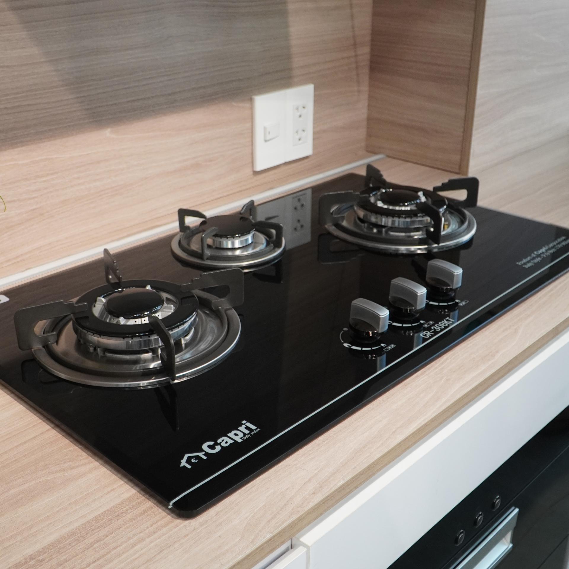 BẾP GAS ÂM KÍNH 3 LÒ CAPRI CR-308KT