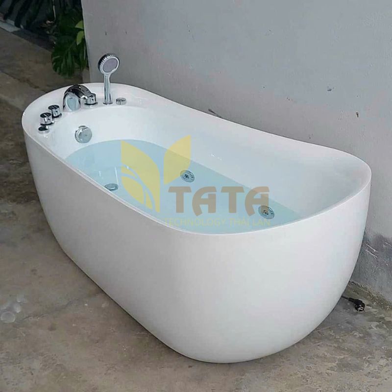 Bồn Tắm Nằm Oval Có masage và Có Bộ Sen Vòi Trên Bồn TATA BTN6815