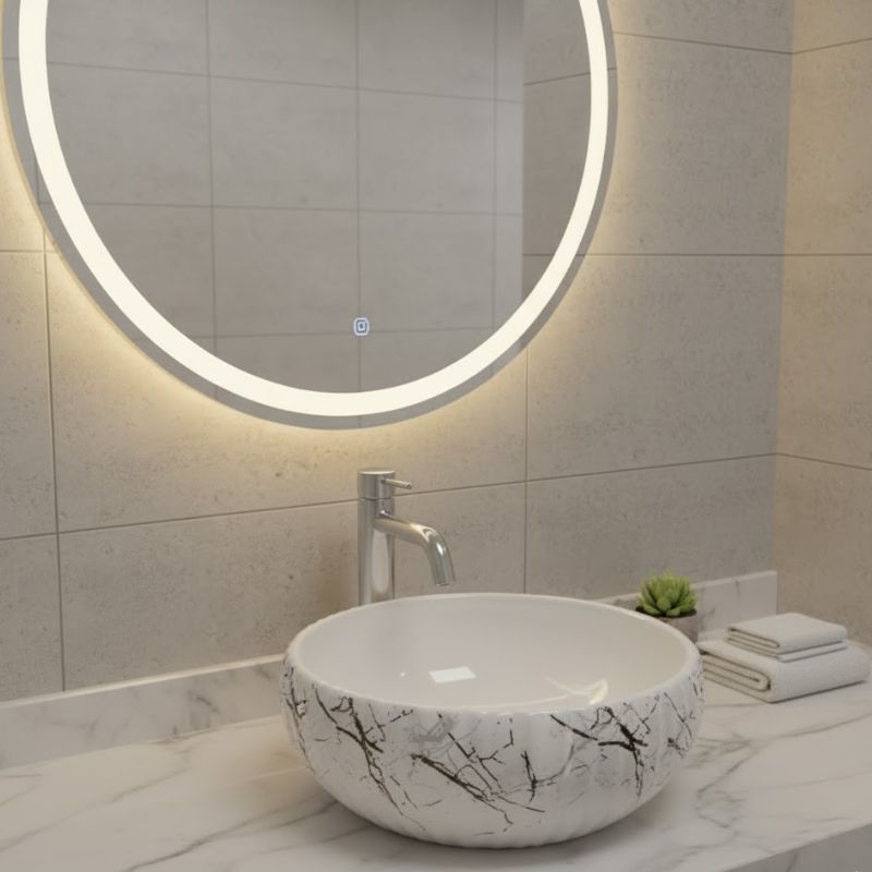 CHẬU LAVABO ĐẶT BÀN TRÒN CAO CẤP TATA CLVB6940