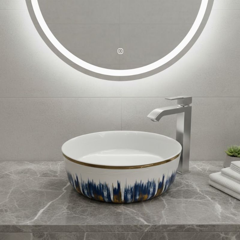 CHẬU LAVABO ĐẶT BÀN TRÒN CAO CẤP TATA CLVB6941