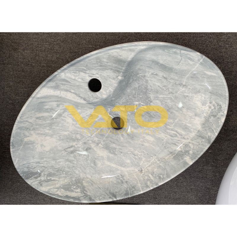 CHẬU LAVABO ĐẶT BÀN VÂN ĐÁ CAO CẤP VATO LBVT-693