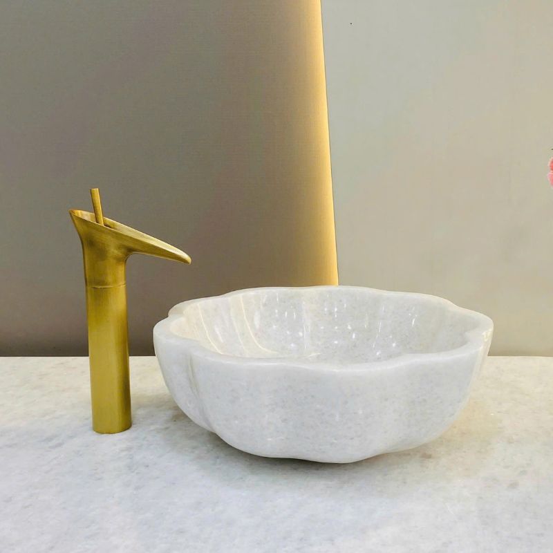 CHẬU LAVABO TRẮNG ĐẶT BÀN ĐÁ MARPLE CAO CẤP VATO LBVT-704