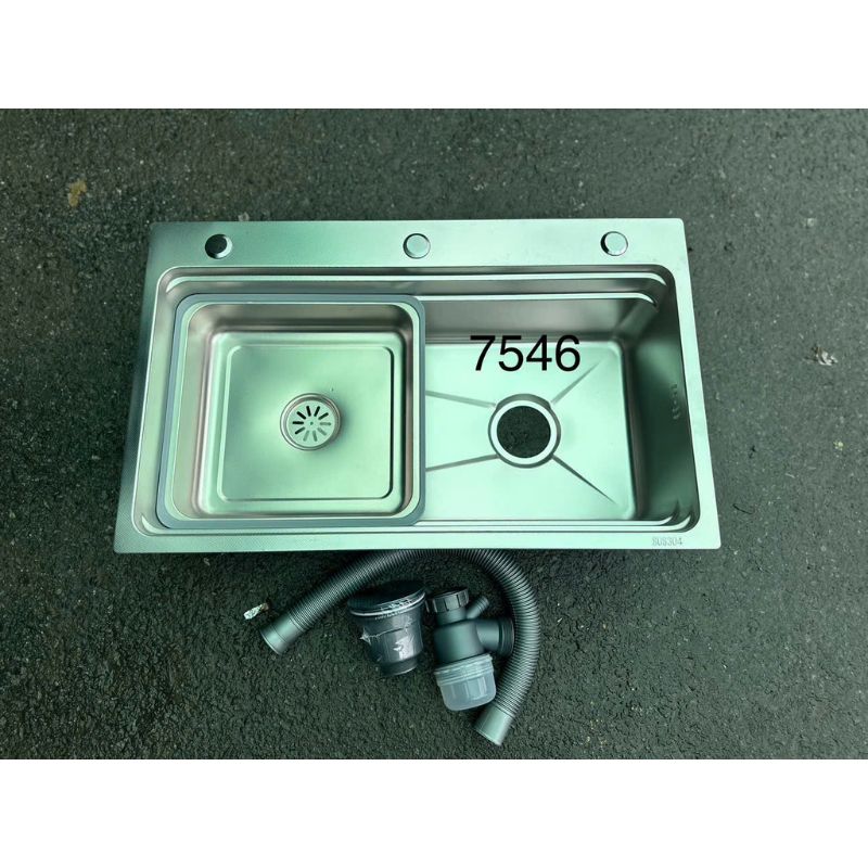 CHẬU RỬA CHÉN 1 HỘC INOX 304 (75*46CM) CAO CẤP TATA CRC6949