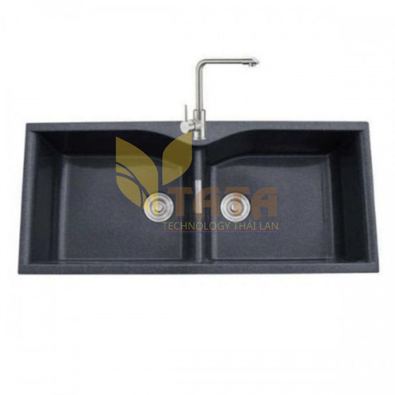Chậu Rửa Chén 2 hộc  Đá Đen Nhân Tạo CRC6826