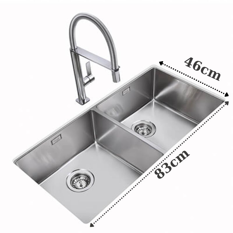 CHẬU RỬA CHÉN ÂM MẶT ĐÁ INOX 304 CRC6867