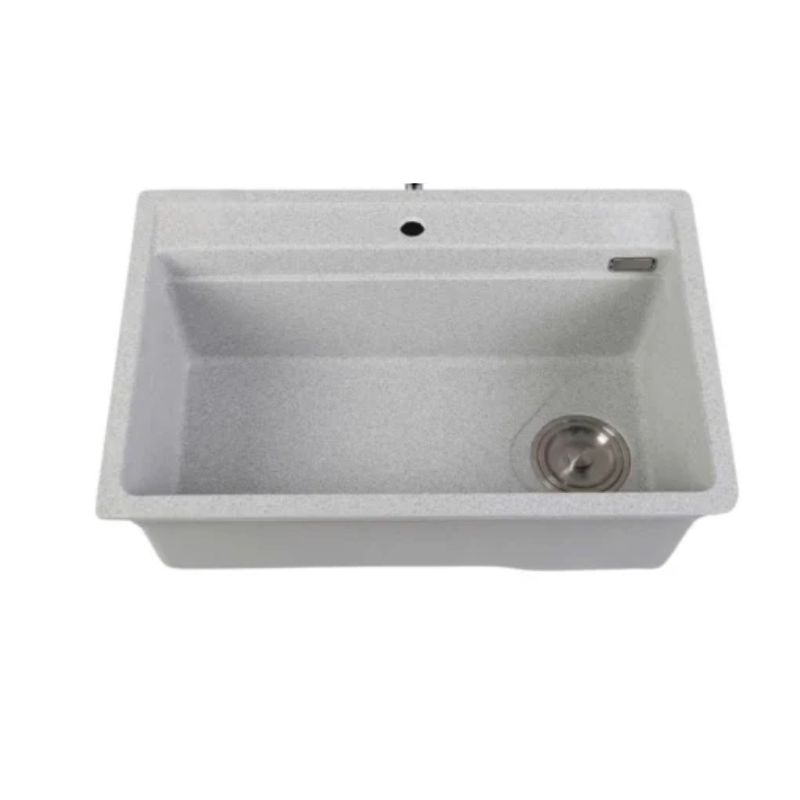 CHẬU RỬA CHÉN ĐÁ 1 HỘC CAO CẤP XÁM VATO (75cmx50cm) CRCVT6812