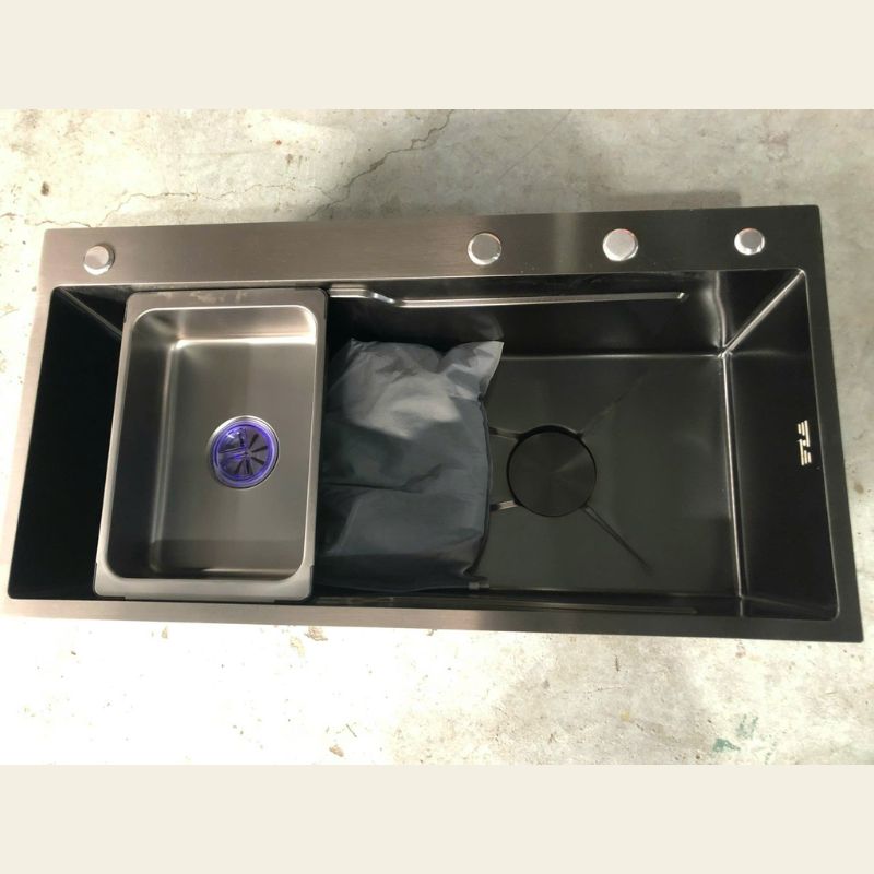 CHẬU RỬA CHÉN INOX 304 NANO ĐEN (90*46CM) CAO CẤP TATA CRC6946