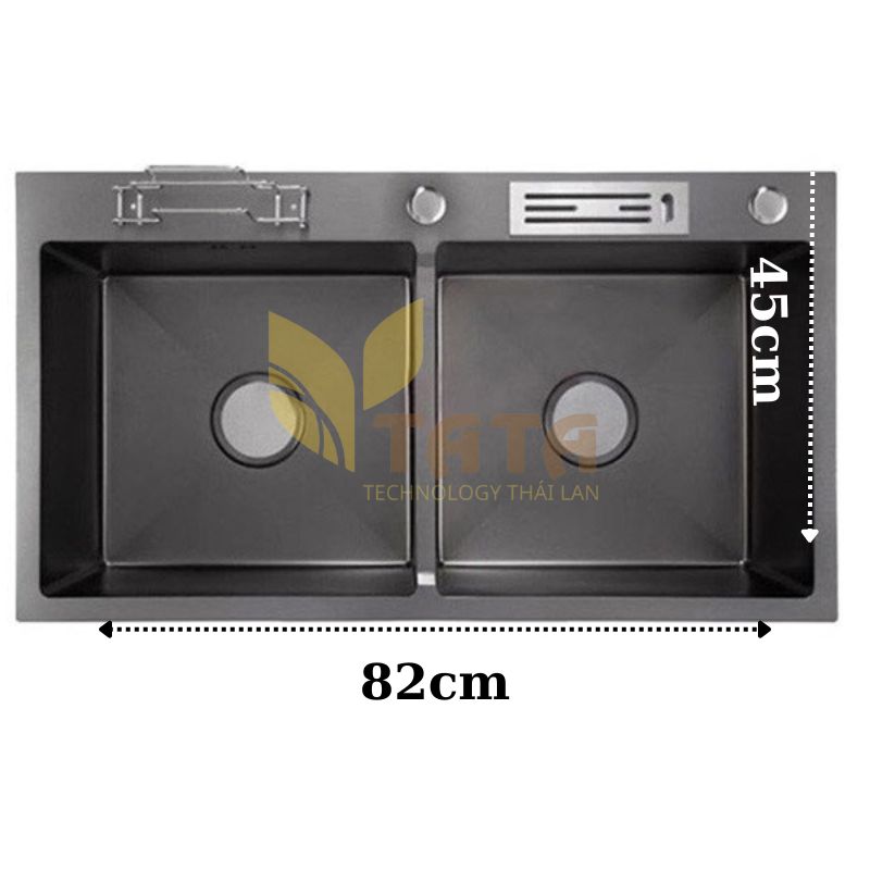 Chậu Rửa Chén Vắt Dao Phủ Nano TATA CRC6886