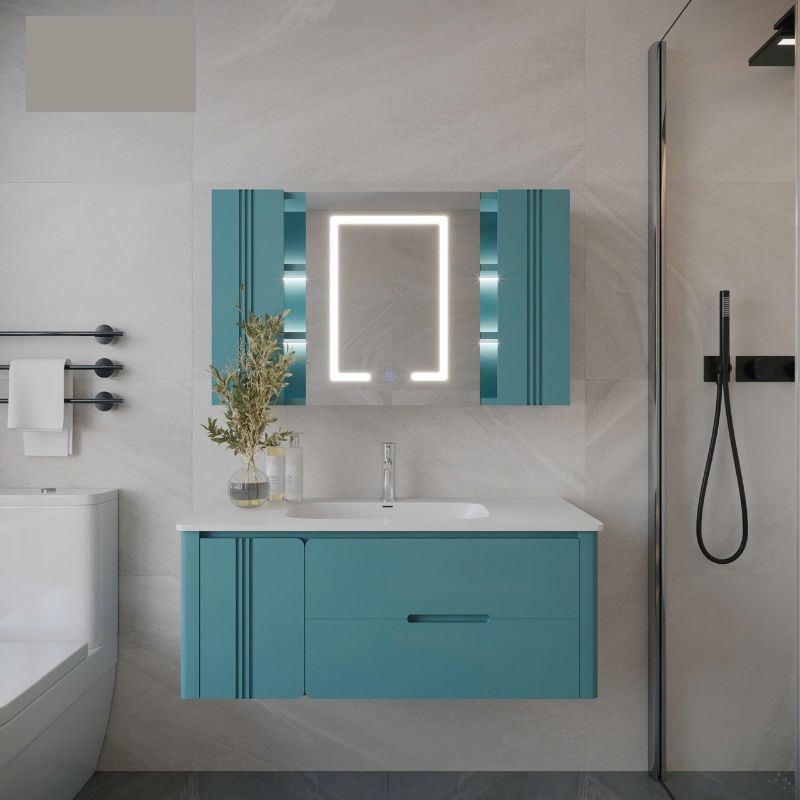 COMBO TỦ LAVABO NHỰA PVC DIFFTECH MÀU XANH CAO CẤP TATA TLVB6927
