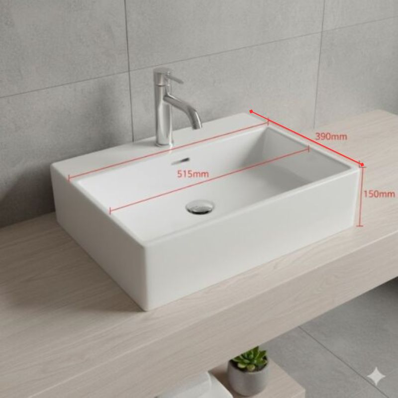 CHẬU LAVABO TRẮNG CAO CẤP VATO LBVT-701