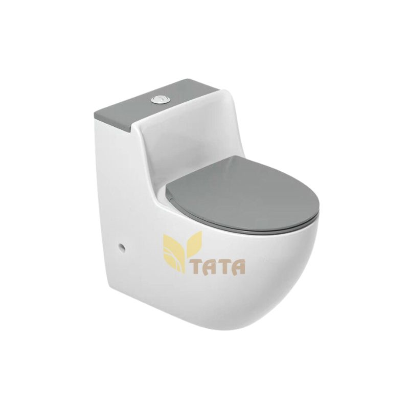 Bồn Cầu 1 Khối Trứng Nắp Xám TATA BC6840 