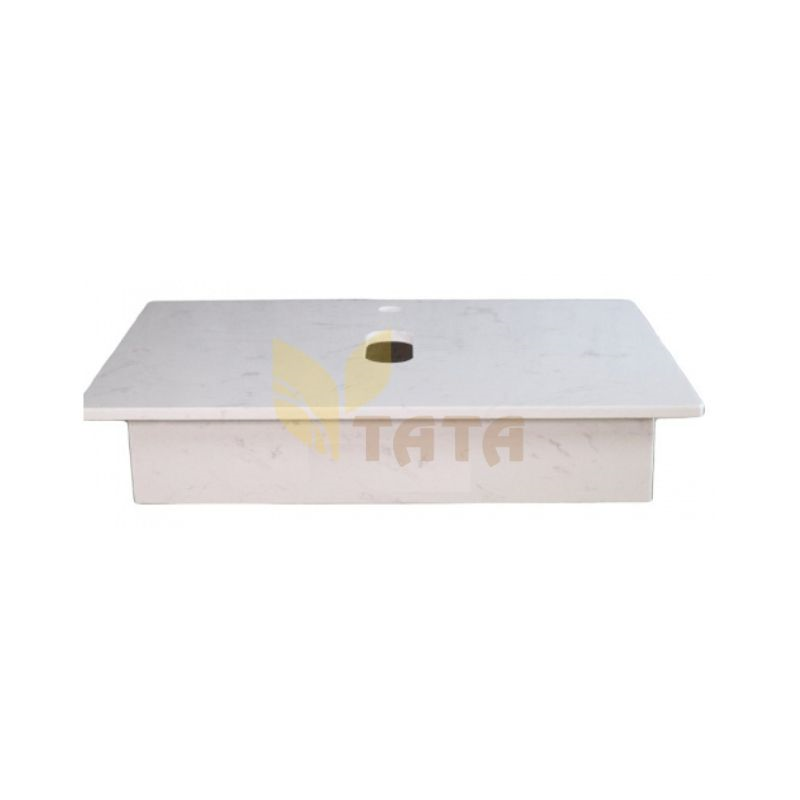 Mặt Bàn Lavabo Đá Nhân Tạo Màu Trắng TATA BĐ6803 