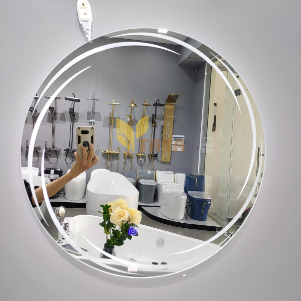 Gương Lavabo Cảm Ứng Led Xoáy 60x60cm TATA GL33