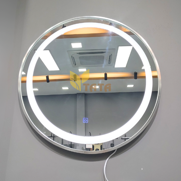 Gương Led Cảm Ứng Tròn Viền Nhôm TATA GL-35