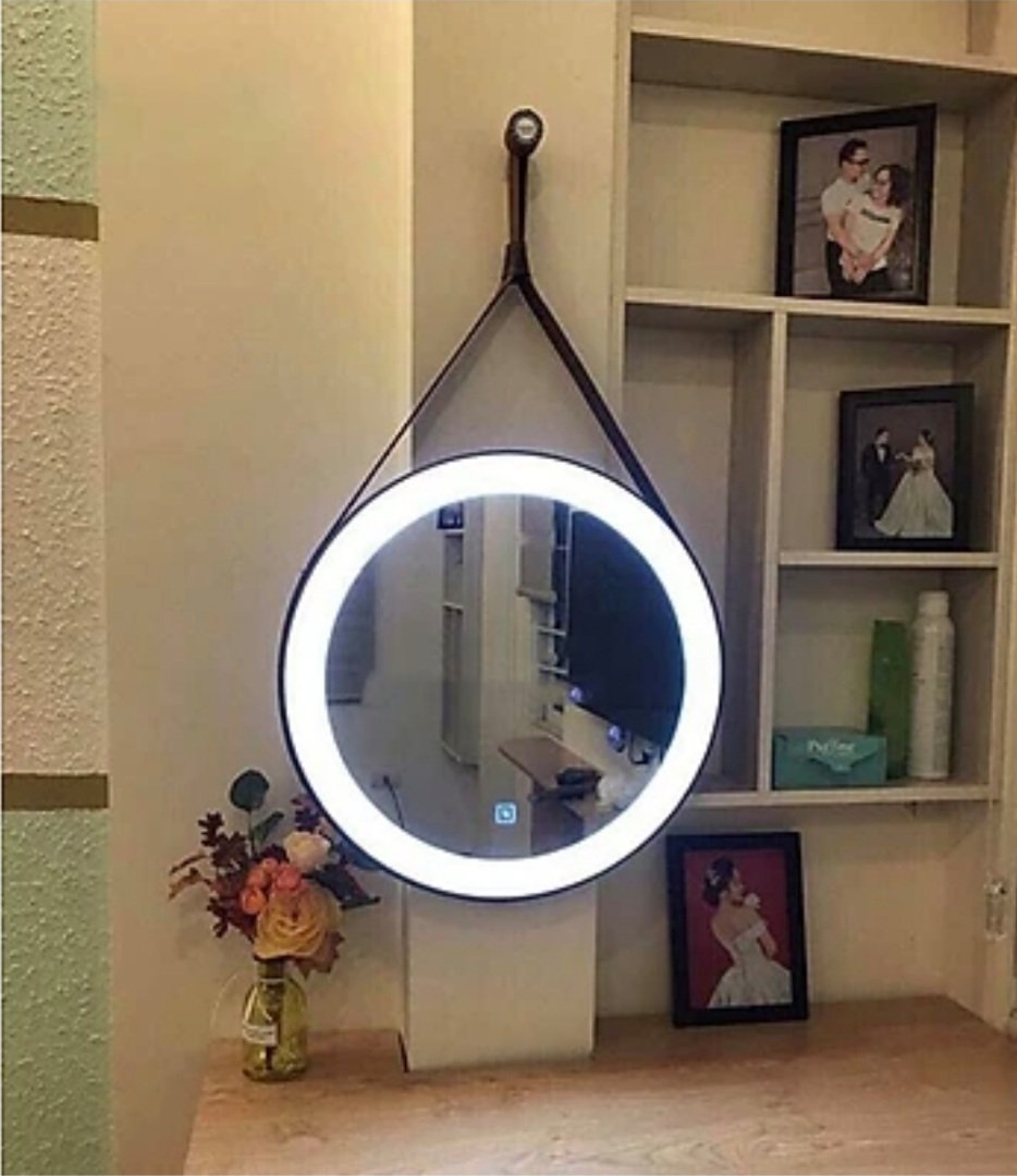 Gương Tròn Led Dây Da GLD15