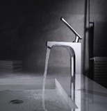 Vòi Lavabo Vuông Nóng Lạnh Đồng Thau Mạ Crom VLVB6840