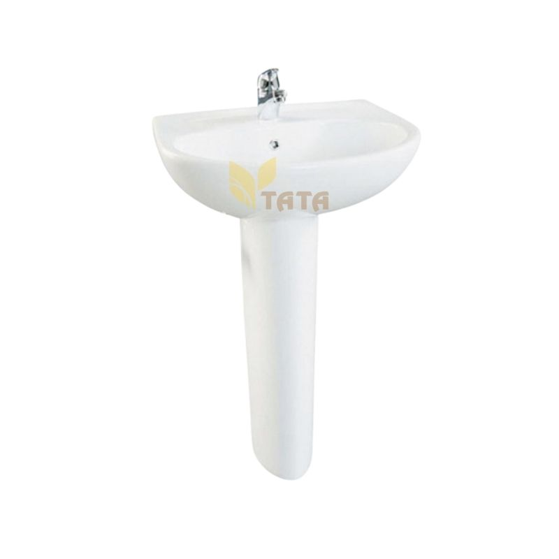 Chậu Lavabo Treo Tường Liền Chân CLVB6819