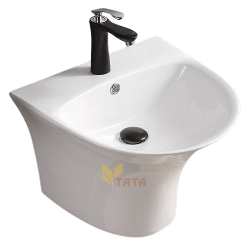 Chậu Lavabo Treo Tường Liền Khối Tròn TATA LVBTT6857