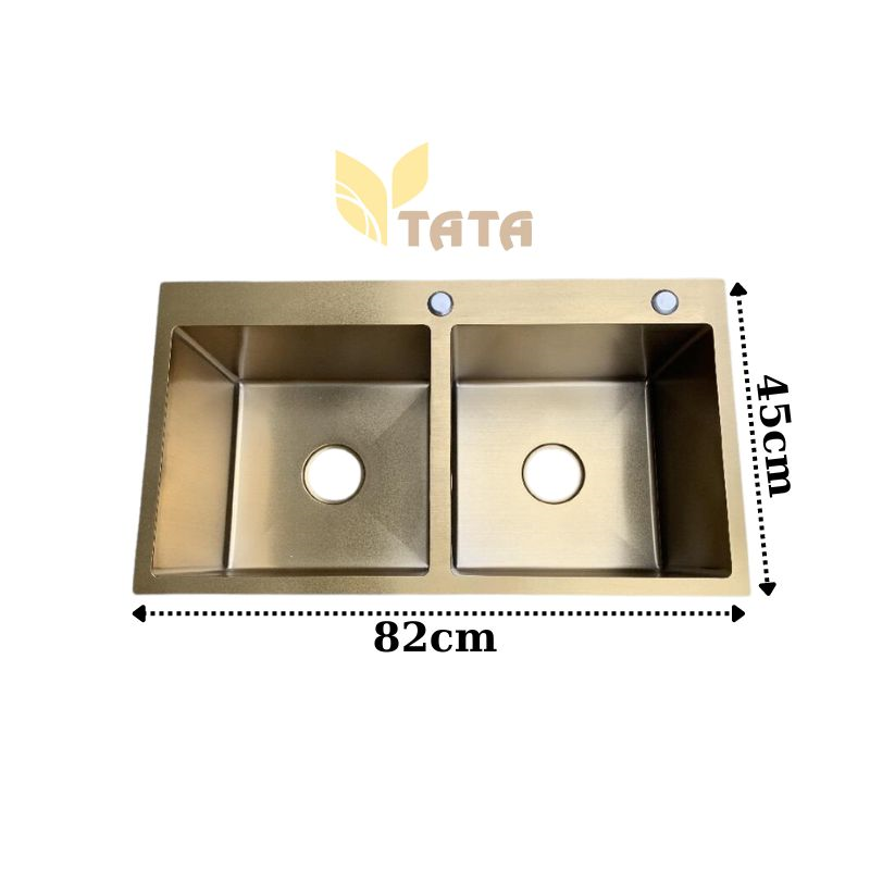 Chậu Rửa Chén Đúc Màu Vàng TATA CRC6813