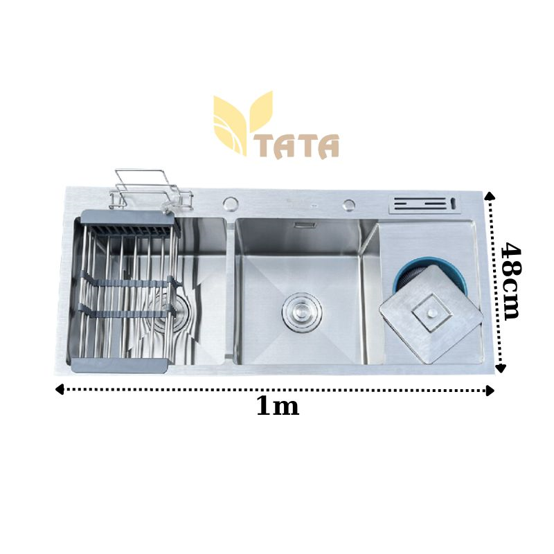 CHẬU RỬA CHÉN INOX 304 TATA CRC6873 (1M X 48CM)