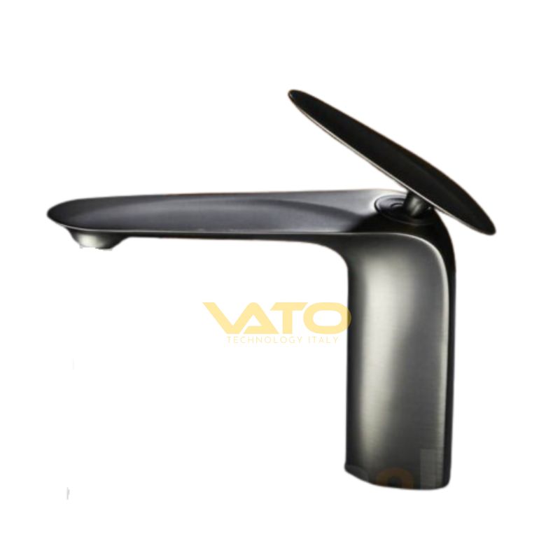 Vòi Lavabo Nóng Lạnh Đồng Sơn Tĩnh Điện Xám VATO VT-VLB7714