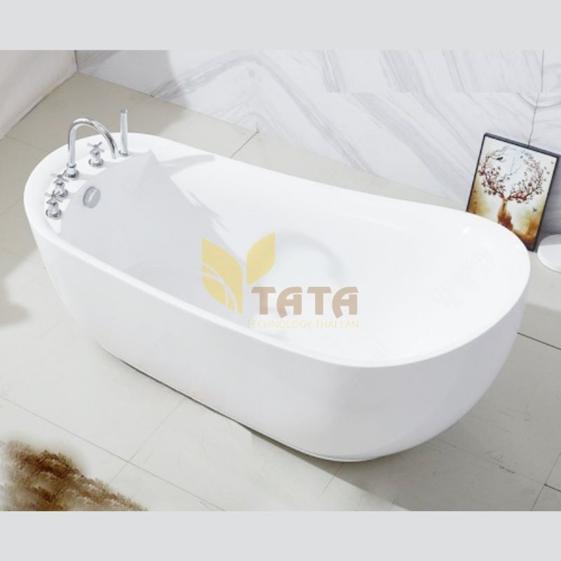 Bồn Tắm Nằm Ovan Có Bộ Sen Vòi Trên Bồn TATA BTN6818