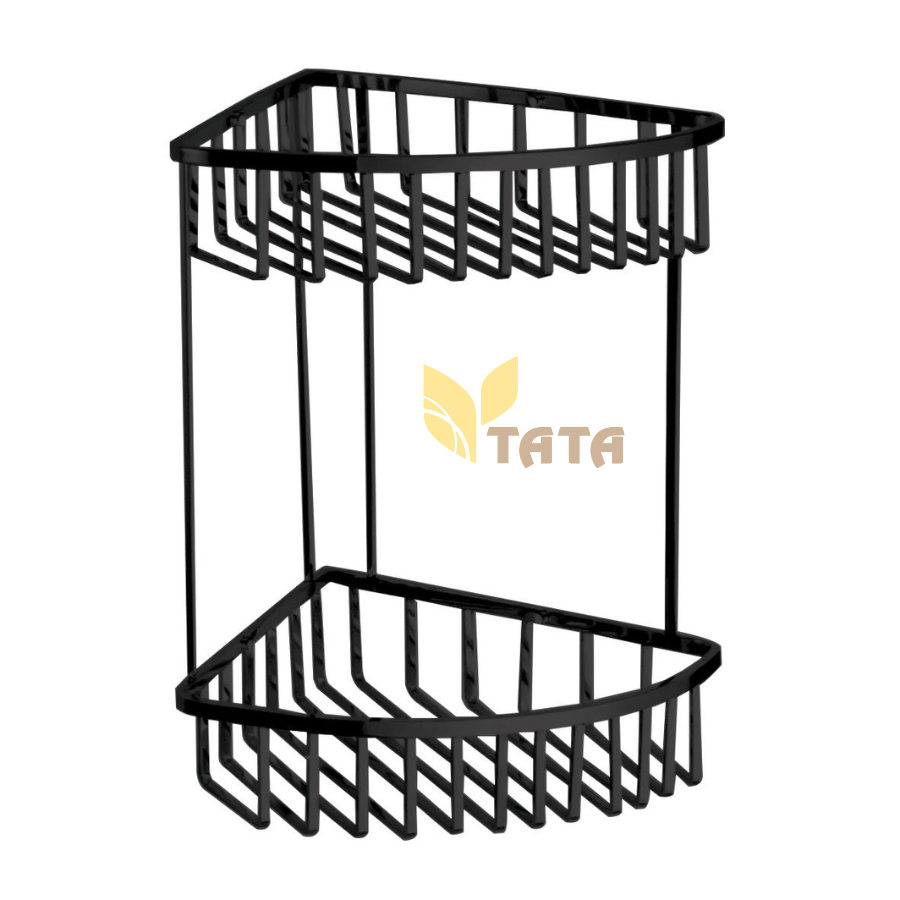 Kệ Góc Treo Tường Đen Inox RGT10