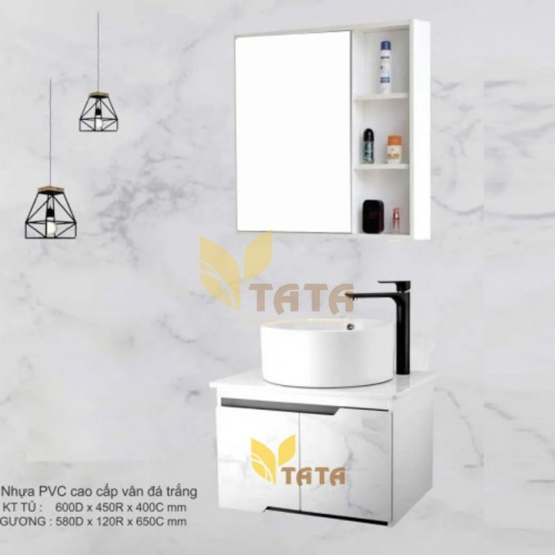 Bộ Tủ Lavabo Nhựa PVC Chống Nước TATA TLVB6822