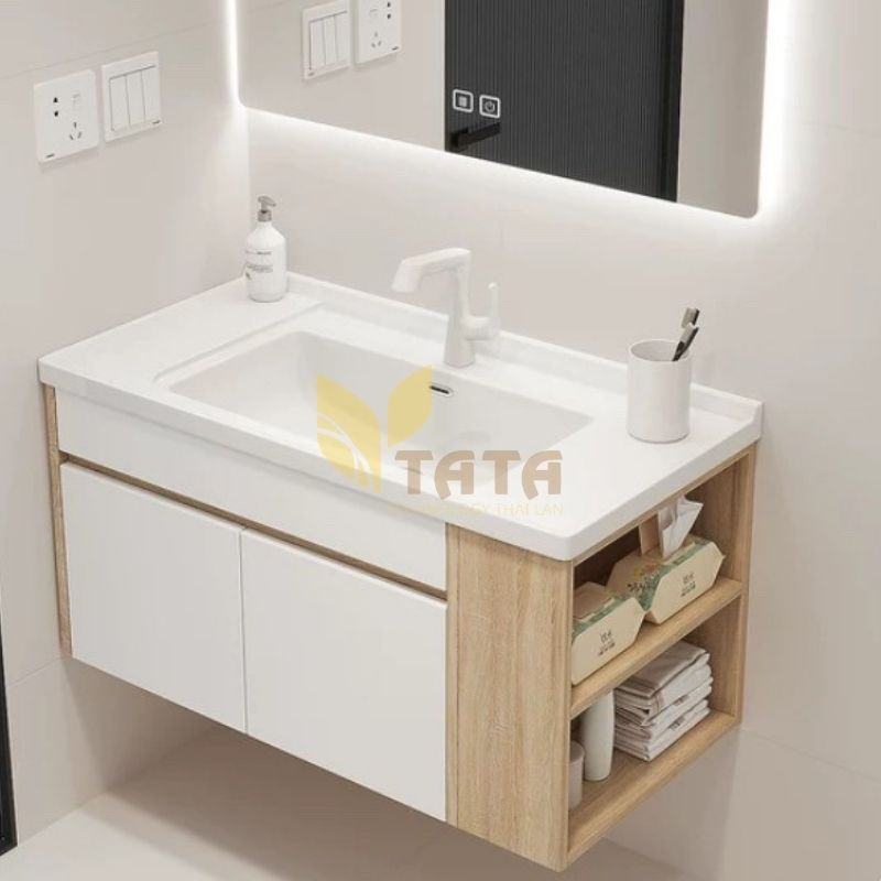 Tủ Lavabo Nhựa PVC Gỗ Cao Cấp TATA TLVB6884