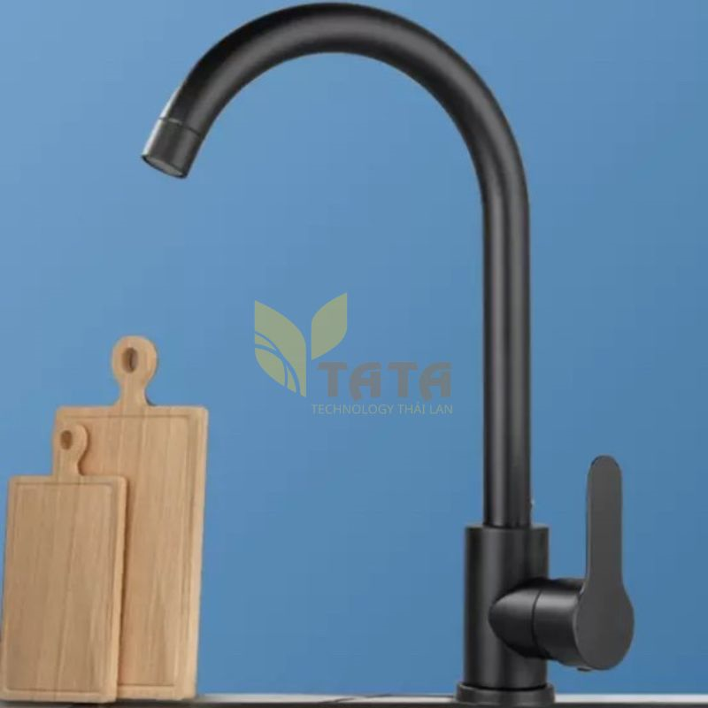 Vòi Rửa Chén Nóng Lạnh Đen TATA VRC6883