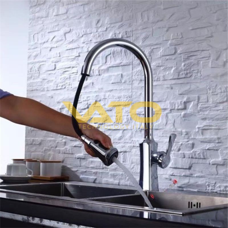 VÒI RỬA CHÉN NÓNG LẠNH ĐỒNG THAU VATO VRC6604