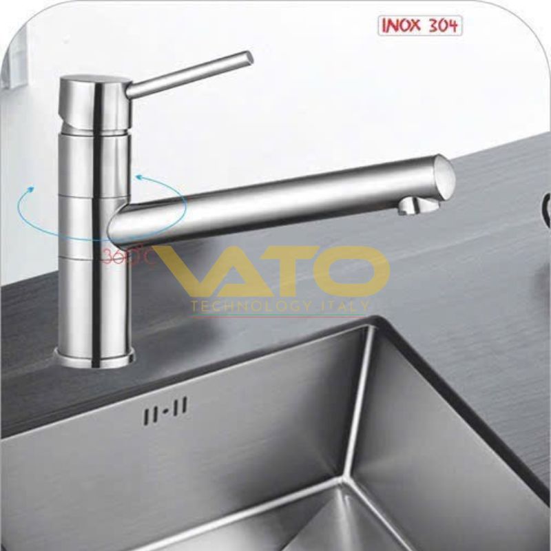 VÒI RỬA CHÉN NÓNG LẠNH INOX 304 VATO VRC6610