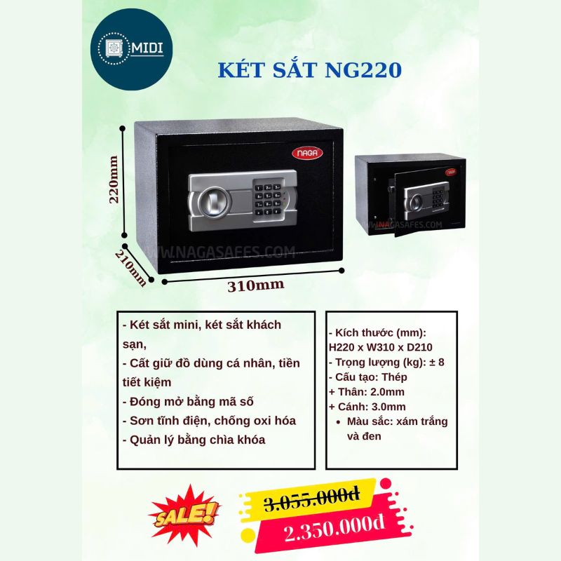 KÉT SẮT NG220 – NAGA